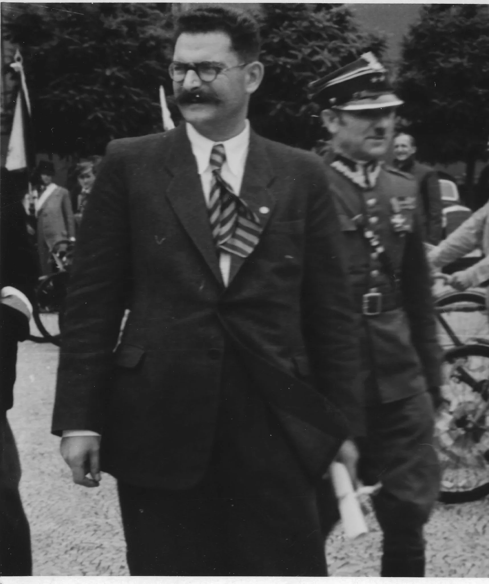 Pierwszy powojenny komandor Leonard Borkowicz