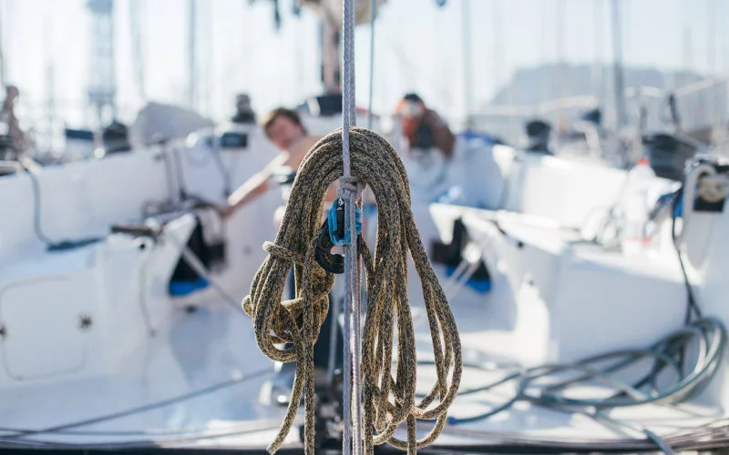 Zdjęcie zwiniętej liny