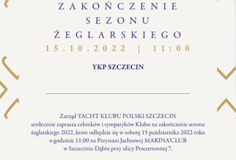 Zakończenie sezonu żeglarskiego 2022 Zakończenie sezonu żeglarskiego 2022